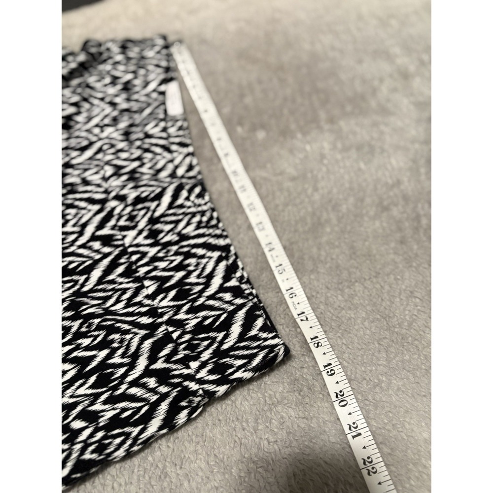 Terra & Sky Nomadic Herringbone Black White High Rise Fitted Leggings 1X 16W 18W - Picture 6 of 9